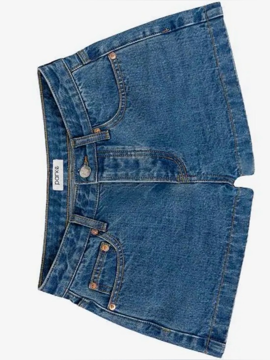 Parker Pants - Parke Mini Denim Shorts - Medium Wash Blue